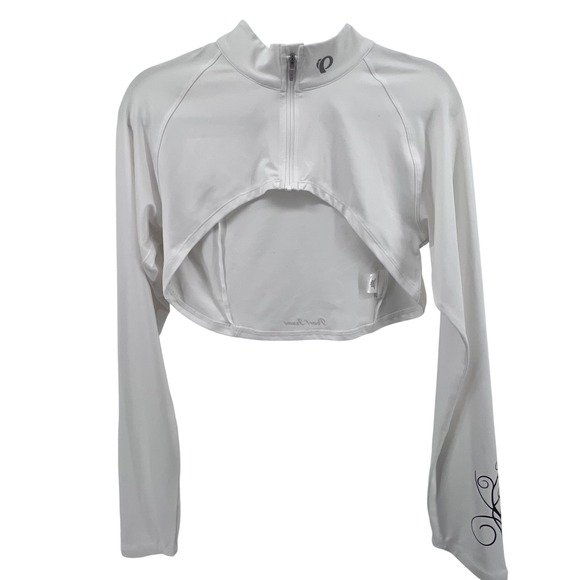Pearl Izumi Jackets & Blazers - Pearl Izumi Elite Womens XL White Cycling Shrug Bolero Quarter Zip Long Sleeve